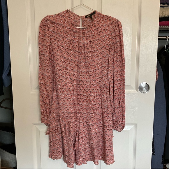 Maje Rilivia Floral-Print Ruffled Woven Mini Dress - Picture 2 of 5